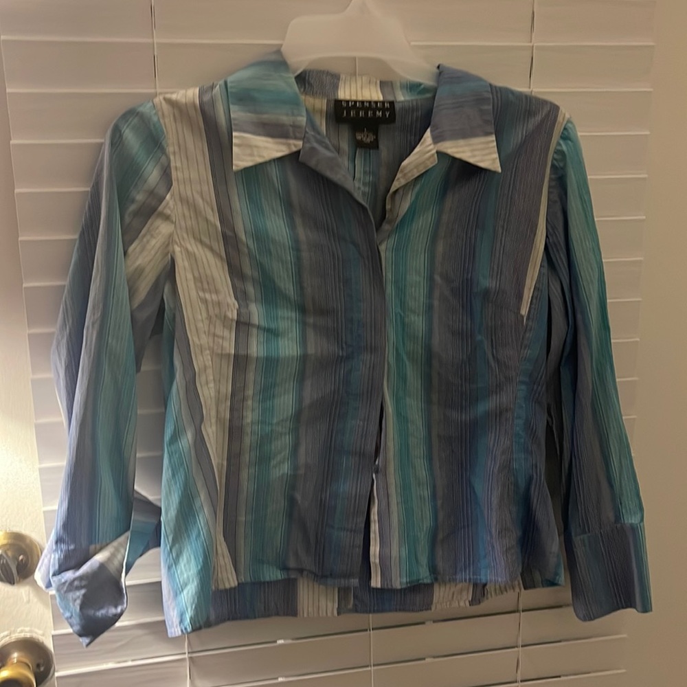 Blue striped shirt
